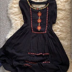 Embroidered free people mumu